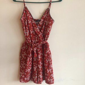 NWOT LOFT Romper with Spaghetti  Straps Coral